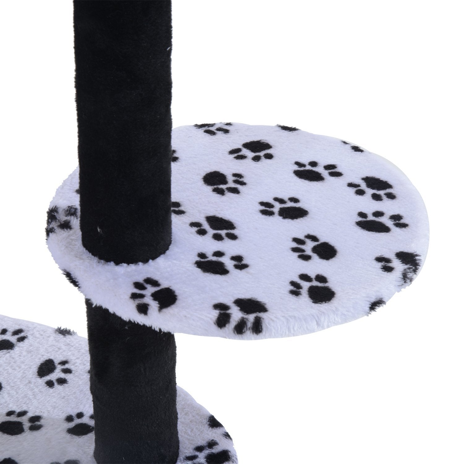 PawHut 60-inch Multilevel Cat Scratching Tree Condo Bed with Hammock