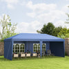 Outsunny 10' x 20' Outdoor Pop Up Canopy Tent Party Tent Instant Shelter W/ Carrying Bag, Blue