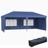 Outsunny 10' x 20' Outdoor Pop Up Canopy Tent Party Tent Instant Shelter W/ Carrying Bag, Blue