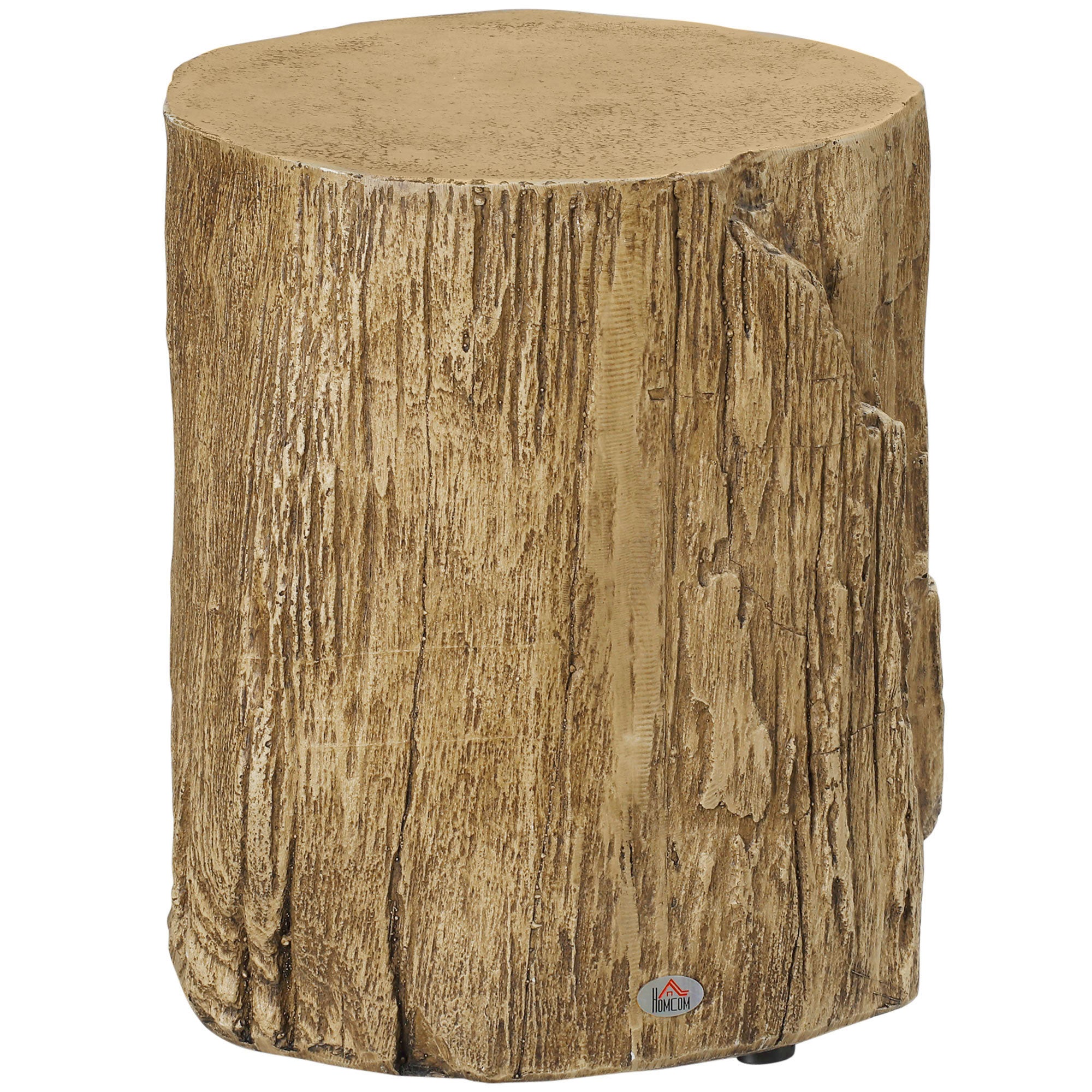 HOMCOM Concrete Finish Side Table, Lightweight Accent Table, 17