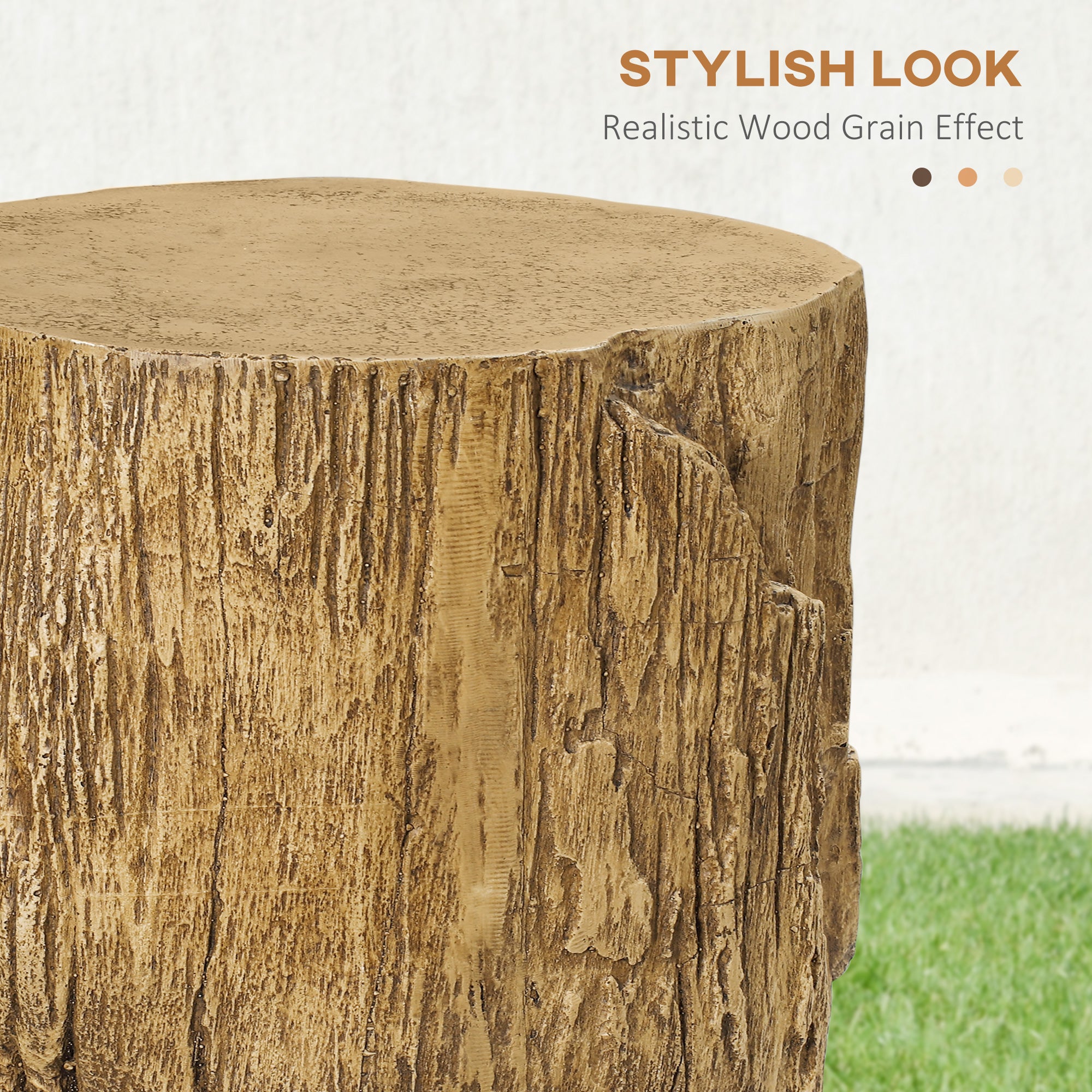 HOMCOM Concrete Finish Side Table, Lightweight Accent Table, 17