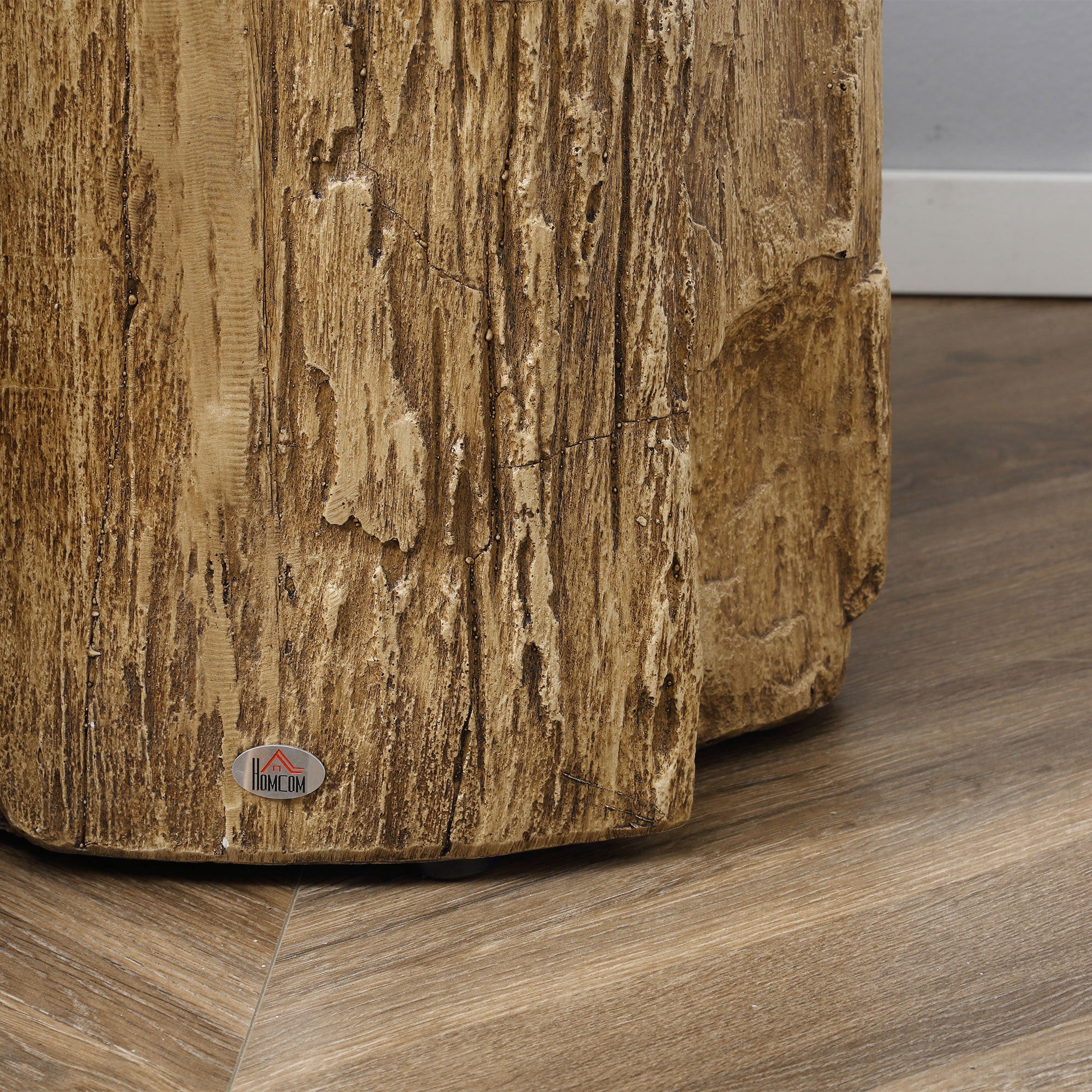 HOMCOM Concrete Finish Side Table, Lightweight Accent Table, 17