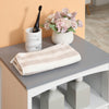 kleankin Small Bathroom Storage Cabinet, Floor Cabinet with 3 Drawers and Open Component, Narrow Bathroom Cabinet, White