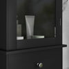 kleankin Bathroom Storage Cabinet with 3-tier Shelf Drawer, Floor Cabinet Free Standing Linen Tower Tall Slim Side Organizer Shelves, Black