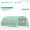 Outsunny 20' x 10' x 6.6' Large Walk-in Greenhouse Garden Plant Seed Growing Tent Tunnel Shed with Windows and Door Green
