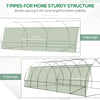 Outsunny 20' x 10' x 6.6' Large Walk-in Greenhouse Garden Plant Seed Growing Tent Tunnel Shed with Windows and Door Green