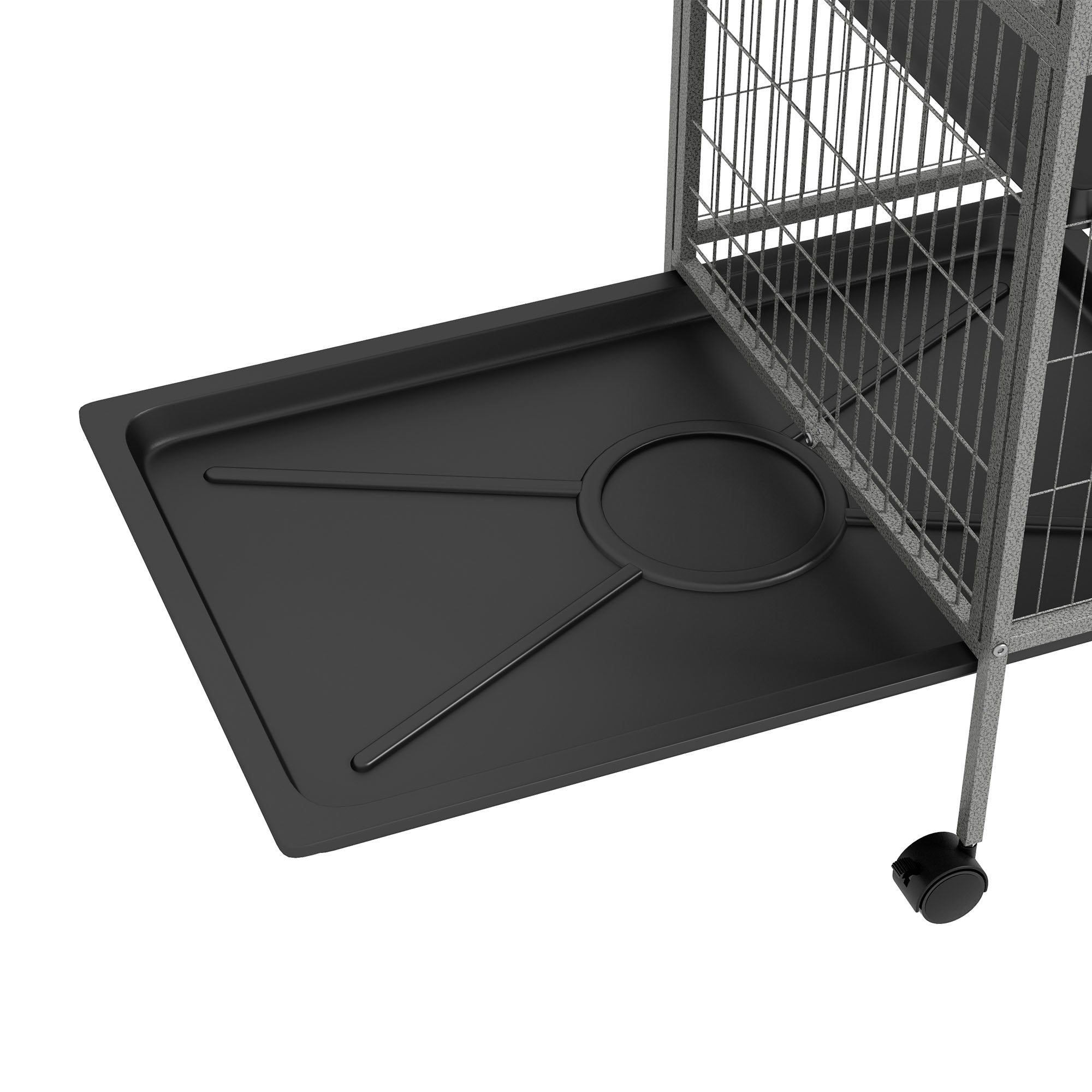 PawHut 63" 6-Tier Small Animal Cage, Ferret Cage, Large Chinchilla Cage with Hammock Accessory & Heavy-Duty Steel Wire, Small Animal Habitat with 6 Doors, Removable Tray, Gray