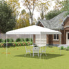 Outsunny 13' x 13'  Pop Up Canopy Height Adjustable, Instant Pop Up Canopy Tent with Carrying Bag, Portable Outdoor Canopy for Party, Camp, Beach, White