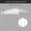Outsunny 13' x 13'  Pop Up Canopy Height Adjustable, Instant Pop Up Canopy Tent with Carrying Bag, Portable Outdoor Canopy for Party, Camp, Beach, White