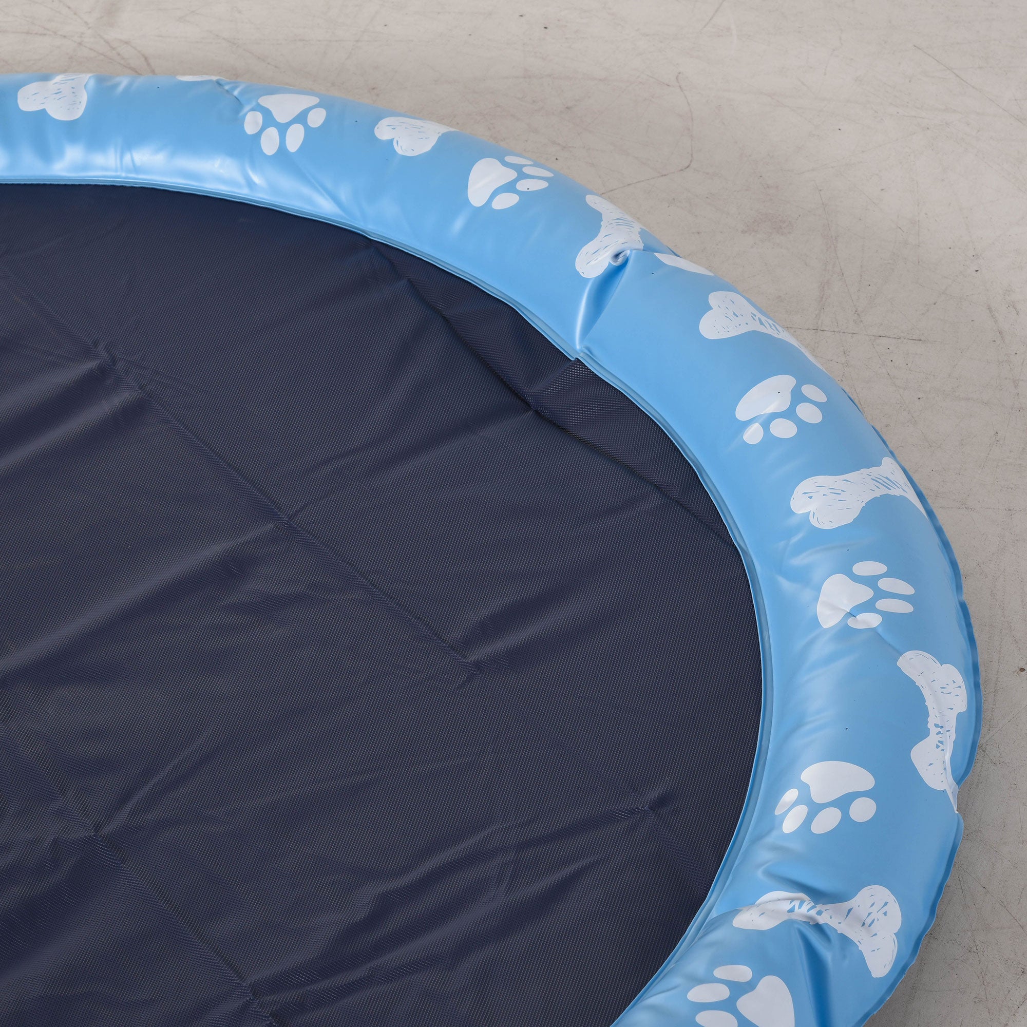 PawHut 170cm Splash Pad Sprinkler for Pets Dog Bath Pool Water Game Mat Toy Non-slip Outdoor Backyard Blue