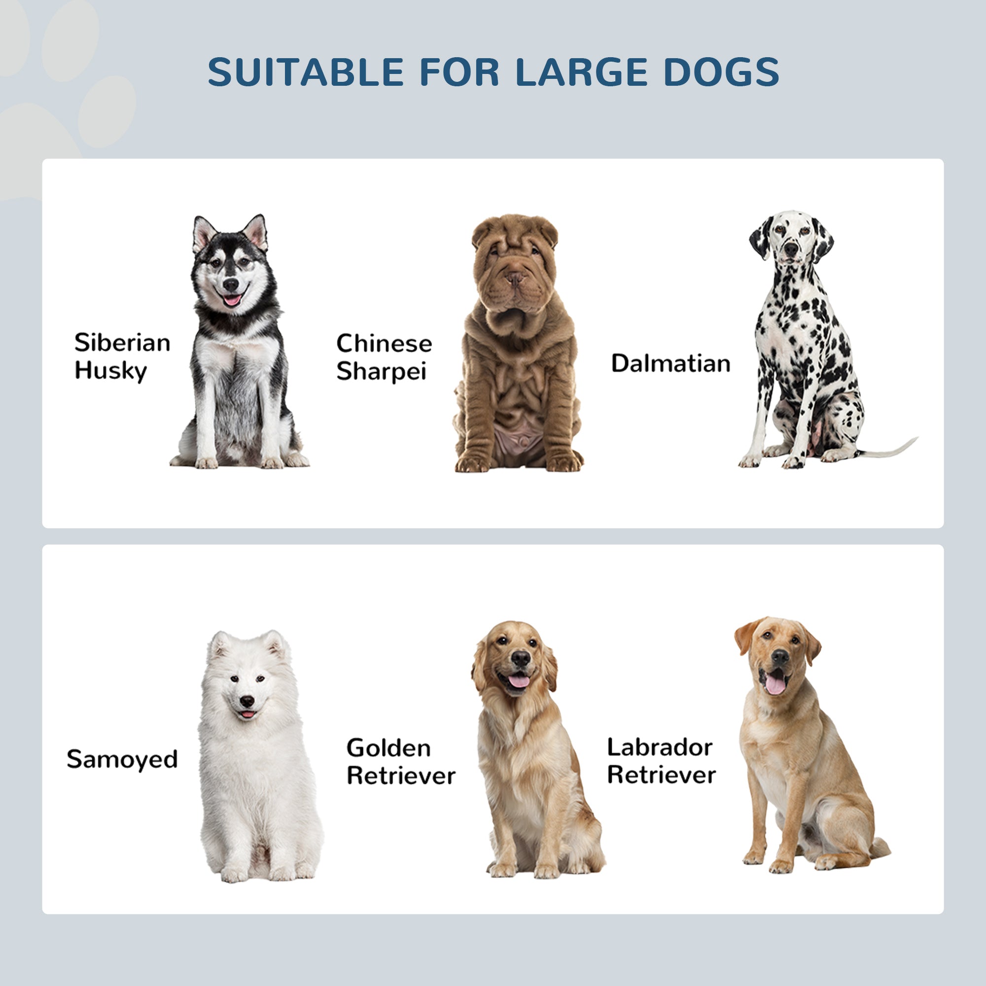 PawHut Elevated Dog Bowls for Large Dogs Pet Feeding Station with Stand, Storage, 2 Stainless Steel Food and Water Bowls, White, 23.6" x 11.8" x 14"