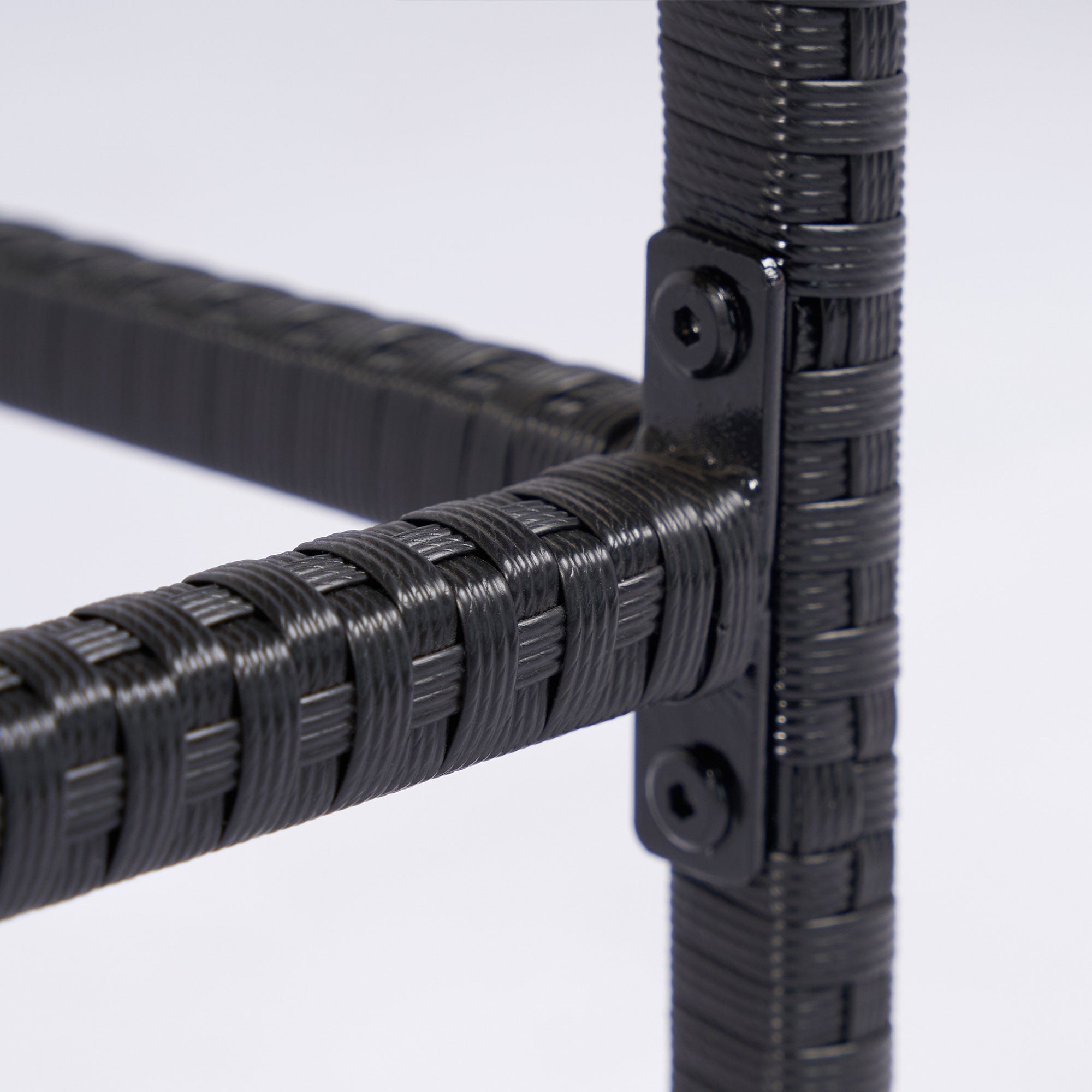 Outsunny 3-Piece Wicker Patio Bar with 2 Chairs and Bar Height Table, PE Rattan Outdoor Bar Set with Acacia Wood Top Table, for Poolside, Backyard, Dark Brown