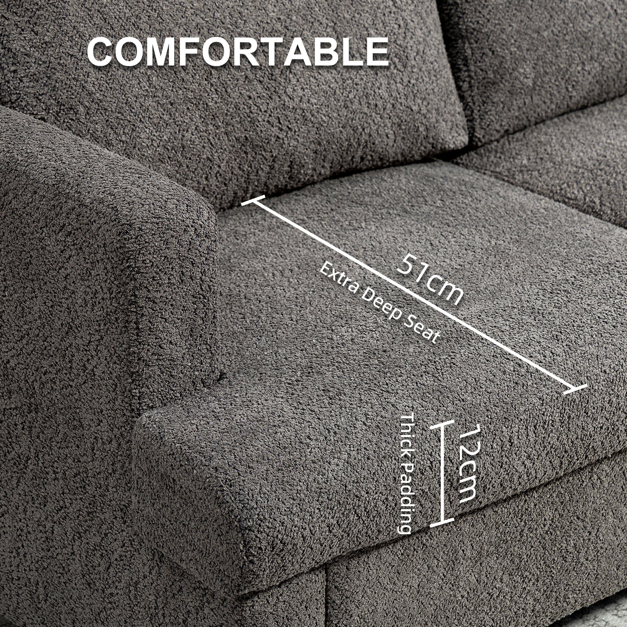 HOMCOM 54.3" Loveseat Sofa, Modern 2 Seater Sofa Couch with Removable Cushions, Upholstered Small Couch with Solid Wood Frame for Living Room, Bedroom and Small Space, Dark Grey
