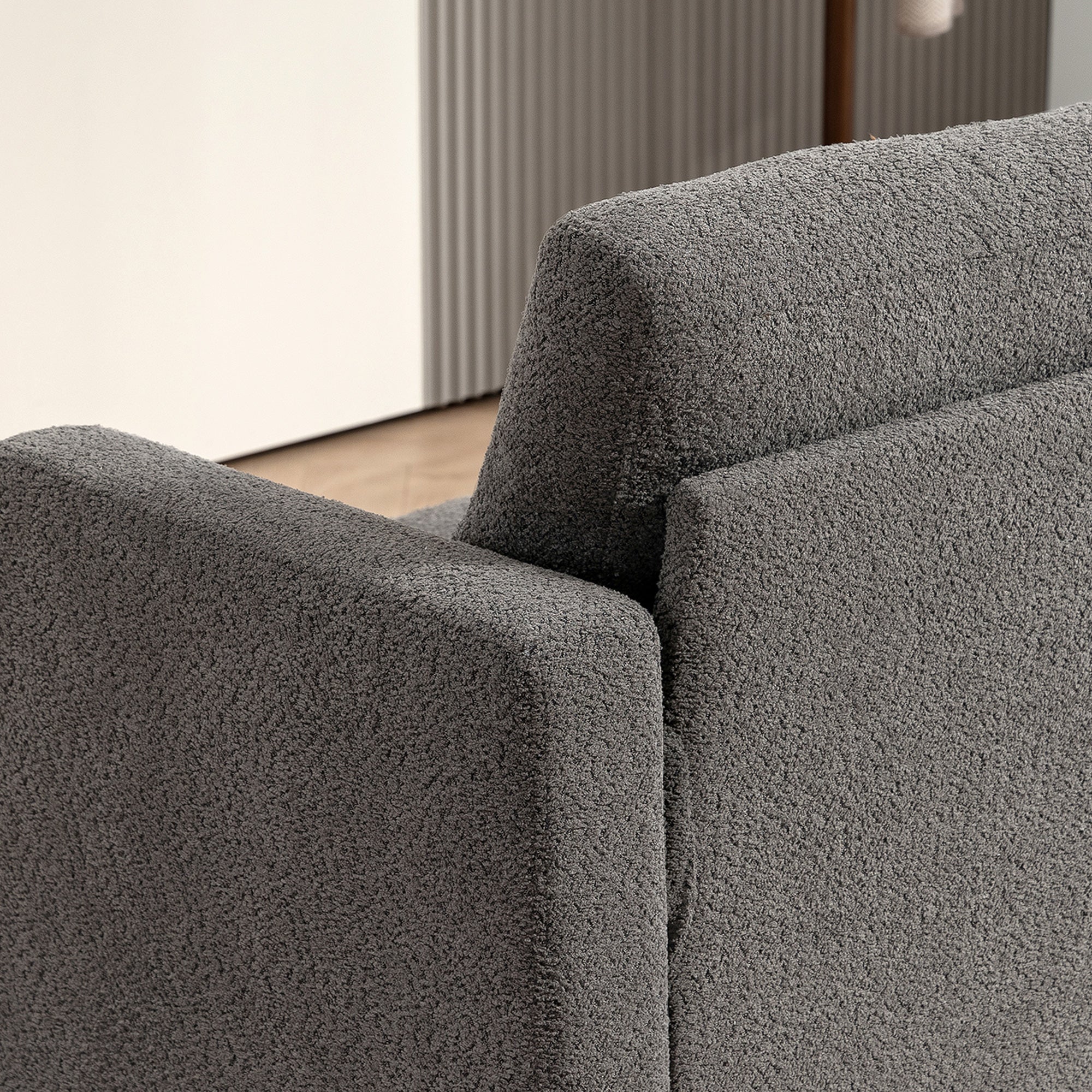 HOMCOM 54.3" Loveseat Sofa, Modern 2 Seater Sofa Couch with Removable Cushions, Upholstered Small Couch with Solid Wood Frame for Living Room, Bedroom and Small Space, Dark Grey
