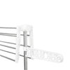 HOMCOM 4-Tier Clothes Drying Rack, Stainless Steel Laundry Rack with 2 Side Wings and 6 Castors, Collapsible Adjustable Clothes Airer for Indoor Outdoor, White