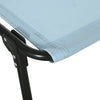 Outsunny Outdoor Folding Lounge Chair, 4-Level Adjustable Chaise Lounge with Headrest, Tanning Chair Beach Bed, Reclining Lounger Cot for Camping, Hiking, Backyard, Light Blue