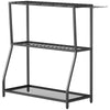 Outsunny Garden Tool Organizer with Storage Hooks, 3-Tier Yard Tool Tower Rack for Garage Organization, Hold Long-Handled Rakes, Shovel, Broom, Metal Tool Holder for Shed, Black