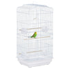 PawHut 36" Bird Cage for Finches, Canaries Budgies, Parrot Cage with Accessories, Handle, White