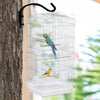 PawHut 36" Bird Cage for Finches, Canaries Budgies, Parrot Cage with Accessories, Handle, White
