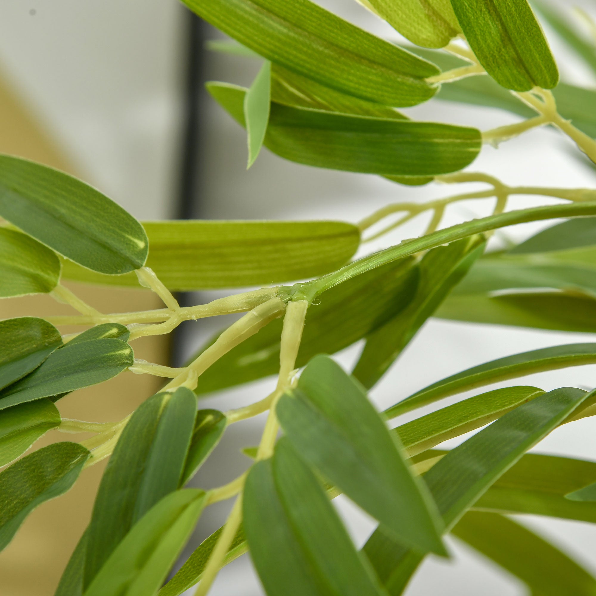 HOMCOM 5FT Artificial Bamboo Tree in Pot, Indoor Outdoor Fake Plants for Home Office Living Room Decor, Green