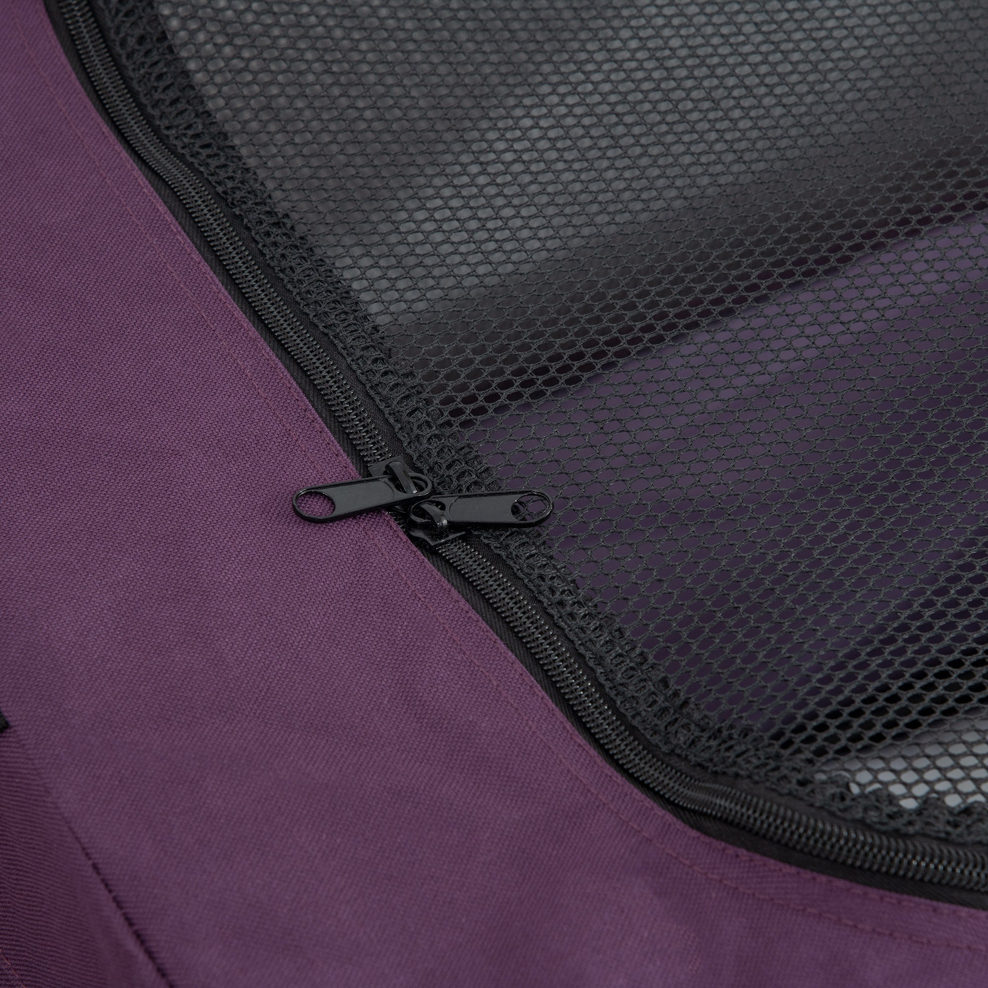 PawHut 90cm Pet Carrier for Medium and Large Dogs, Portable Cat Carrier Soft Side Pet Travel Crate with Removable Mat, Carry Bag, Breathable Mesh Window Door - Purple