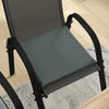 Outsunny 6-Piece Patio Chair Cushions Pillows, Seat Replacement Patio Cushions Set with Ties for Indoor Outdoor Garden Furniture, Charcoal Grey