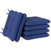 Outsunny 6-Piece Patio Chair Cushions Pillows, Seat Replacement Patio Cushions Set with Ties, Button Tufted for Indoor Outdoor Garden Furniture, Dark Blue