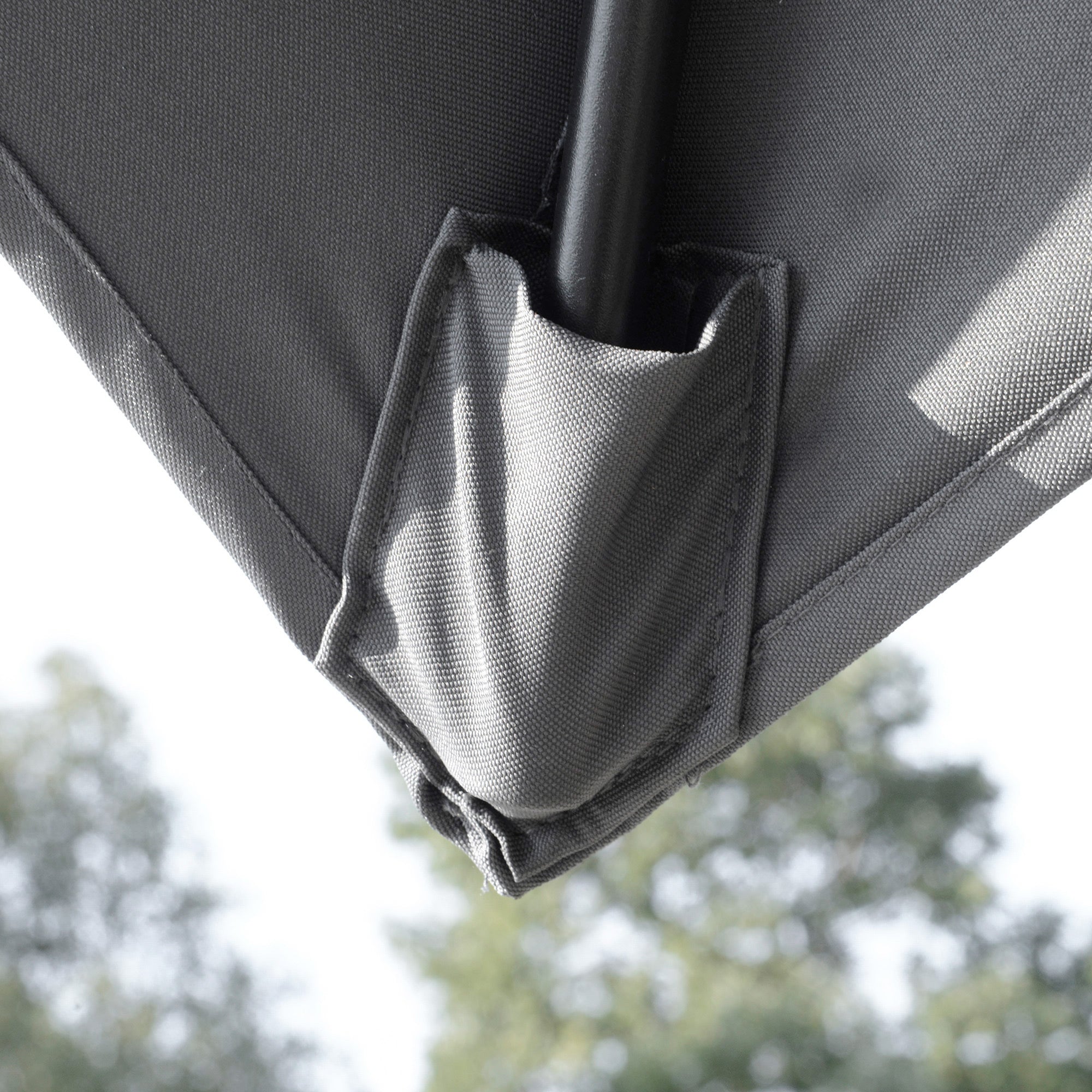 Outsunny 10' x 10' Cantilever Patio Umbrella, Double Top Square Offset Umbrella with 360° Rotation, 5 Adjustable Tilt Angles, Umbrella Cover, Aluminum Pole and Ribs, Light Grey