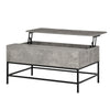 HOMCOM Lift Top Coffee Table with Hidden Storage Compartment Lift Tabletop Center Table for Living Room, Grey