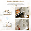 HOMCOM Narrow Shoe Cabinet for Entryway Hallway, Shoe Storage Cabinet with 2 Flip Drawers, 2 Slide Out Drawers and Adjustable Shelves for 12 Pairs of Shoes, White