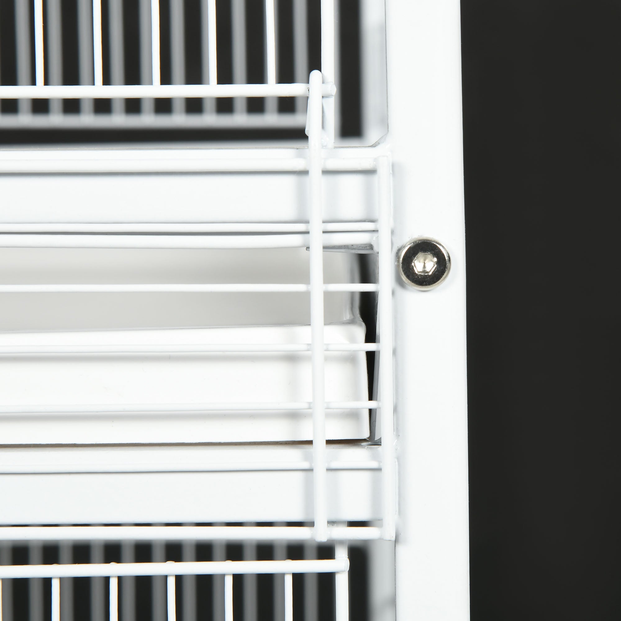 PawHut 170cm Bird Cage Budgie Cage Large Aviary with Perches, Doors, Wheels, for Finch, Canary, Cockatiel - White