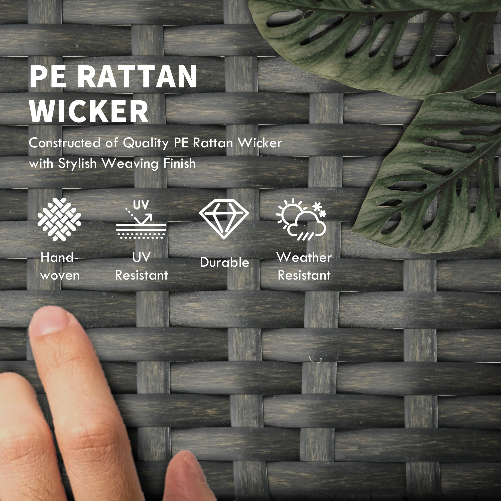 Outsunny 2 Piece Wicker Chaise Lounger PE Rattan Outdoor Lounge Chair Garden Chair Recliner with 5-Level Adjustable Backrest and 2 Wheels, Sky Blue