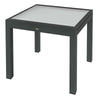 Outsunny 63" Extendable Outdoor Dining Table Patio Table with Aluminum Frame and Tempered Glass Tabletop, Clear