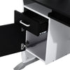 HOMCOM Computer Desk Table Home Office Furniture with Keyboard Tray and CPU Stand, Black and White