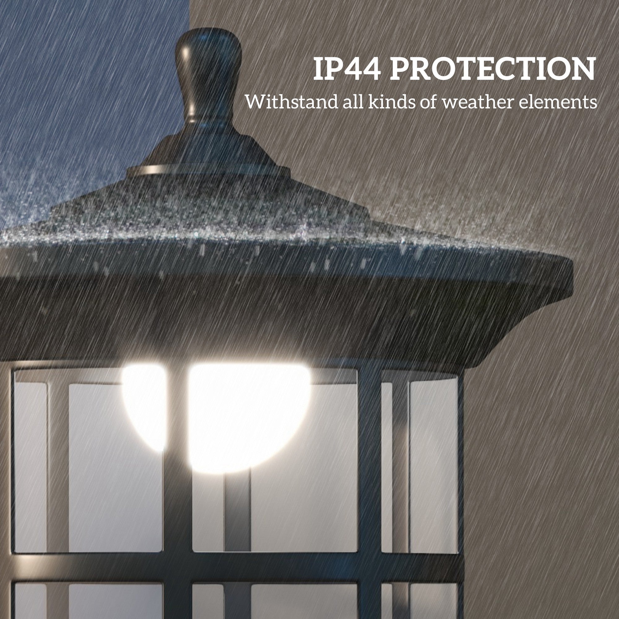 Outsunny Solar Lamp Post Light, 72" LED Outdoor Street Light, Waterproof IP44 for Patio, Garden, Backyard, Pathway, Cool White