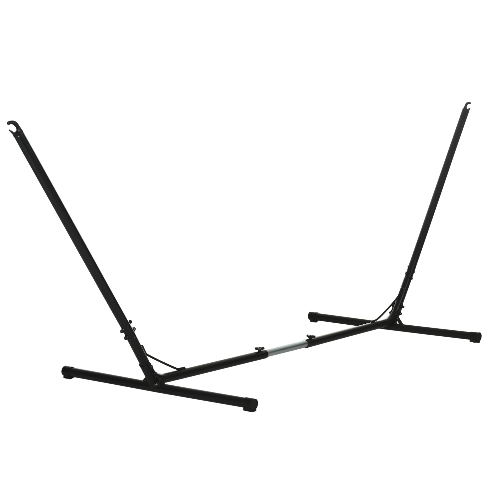 Outsunny Adjustable Hammock Stand, Fits 10-13 ft Hammocks Up to 264lbs Capacity,Black