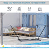 Outsunny Adjustable Hammock Stand, Fits 10-13 ft Hammocks Up to 264lbs Capacity,Black