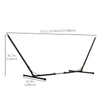 Outsunny Adjustable Hammock Stand, Fits 10-13 ft Hammocks Up to 264lbs Capacity,Black
