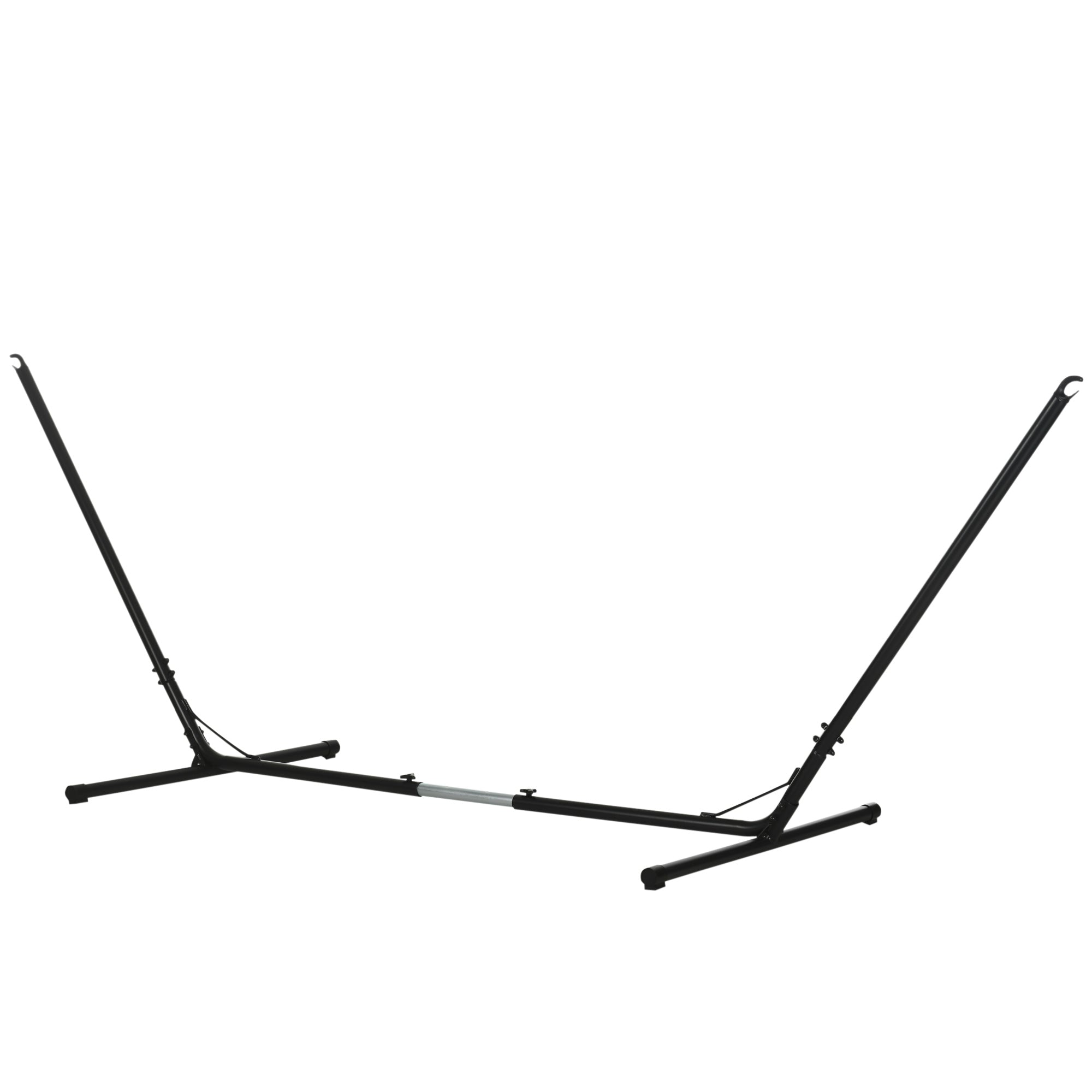 Outsunny Adjustable Hammock Stand, Fits 10-13 ft Hammocks Up to 264lbs Capacity,Black
