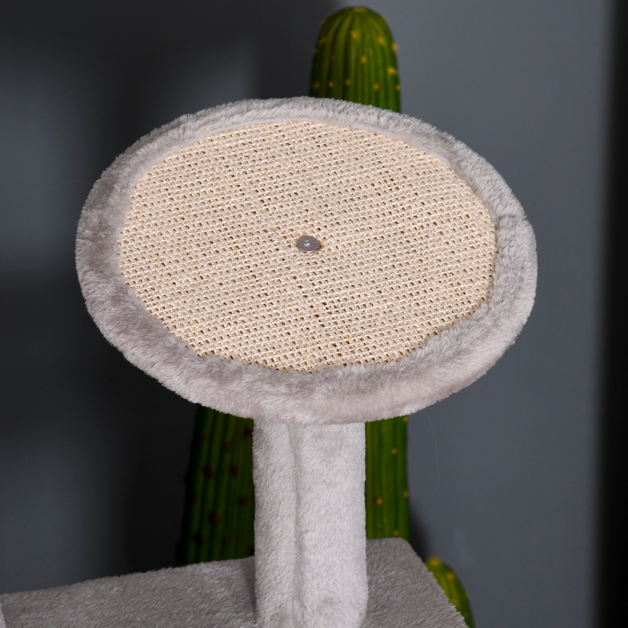 PawHut Cat Tree Tower for Indoor Cats 172cm Climbing Activity Centre Kitten with Jute Scratching Post Pad Condo Perch Hanging Balls Tunnel Teasing Rope Toy Light Grey