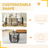 PawHut Dog Playpen, 30"H Pet Playpen, 5 Panels Puppy Exercise Pen Heavy Duty with Dog Gate & Cat Door, Indoor Outdoor Foldable Portable Dog Fence for Small & Medium Dogs