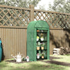 Outsunny 4-Tier Mini Greenhouse, Outdoor Portable Gardening Plant Green House with Storage Shelves, Roll-Up Zippered Door, Steel Frame and PE Cover, 31.5" x 19.3" x 63", Green
