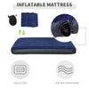 Outsunny All in 1 Camping Combo Portable Folding Camping Tent Cot Air Mattress w/ Carry Bag and Pump Hiking Shelter Sleeping Bed Dark Green