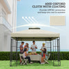 Outsunny 10' x 10' Gazebo Replacement Canopy Cover, 2-Tier Outdoor Gazebo Roof Replacement with Drain Holes, Water Resistant PVC Coating, 370g/㎡, UPF30+, TOP COVER ONLY, Cream