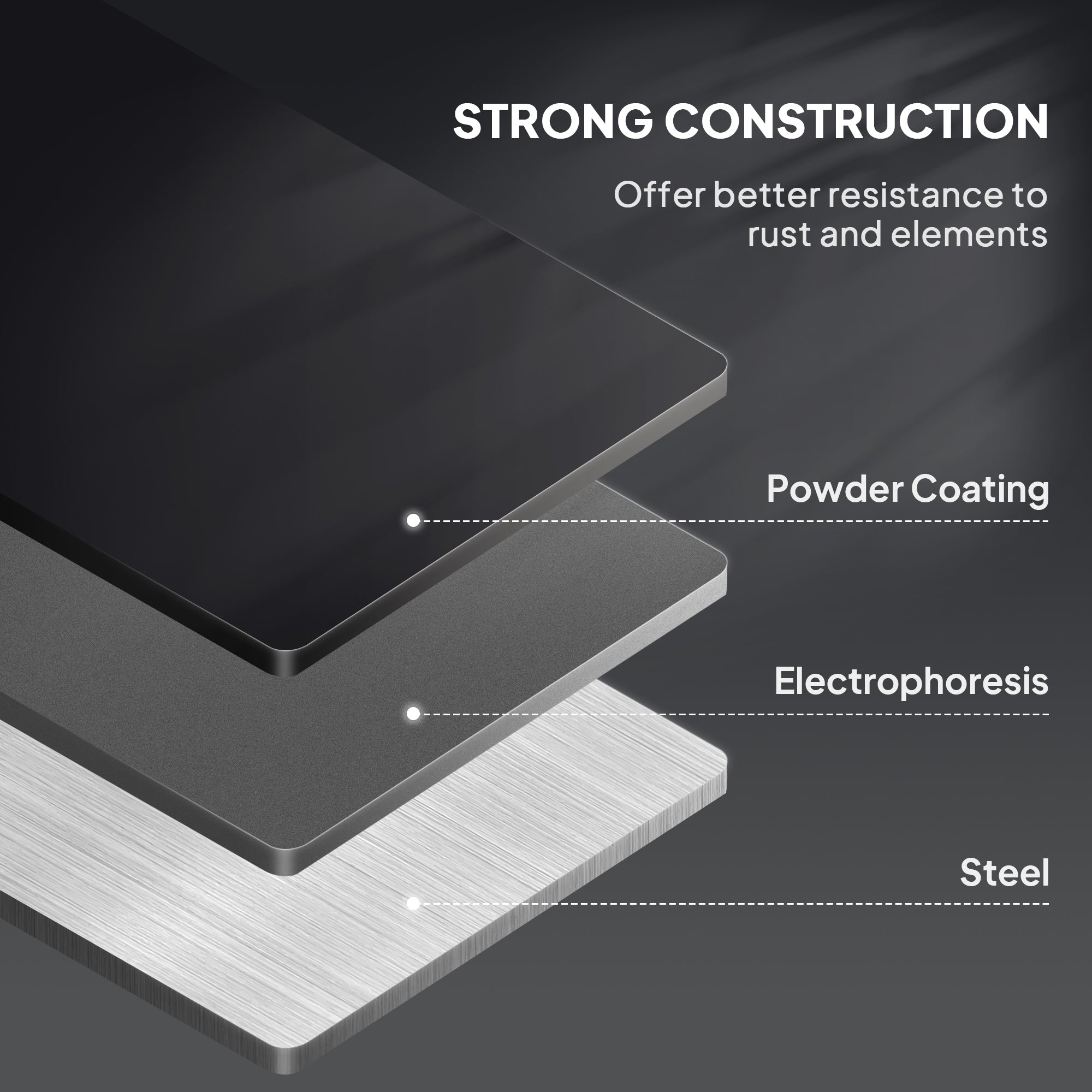 Outsunny Outdoor Bar Table, 48" L Narrow Bar Height Patio Table, Counter Height Table Bistro Table Hot Tub Table with Slatted Top, Metal Frame for Garden Backyard Poolside, Black