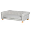 PawHut Modern Pet Sofa Cat or Medium Large Dog Bed W/ Removable Seat Cushion, Light Grey