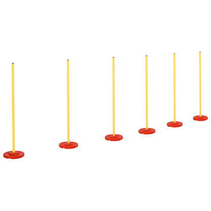 PawHut Dog Agility Training Equipment Fun Pet Obstacle Course Set Dog Agility Hurdle w/ Weaves Poles, Storage Bag for Pet Dog Outdoor Garden Patio Games Training