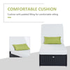 Outsunny Patio Wicker Lounger, Outdoor PE Rattan Single Chaise Lounge, Aluminum Frame Garden Furniture Sun Lounger Bed w/Adjustable Recliner Backrest, Cushion, & Pillow, Cream