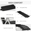 Outsunny Outdoor Folding Chaise Lounge Chair Recliner with Portable Design, Adjustable Backrest, Cushion and Headrest, Black