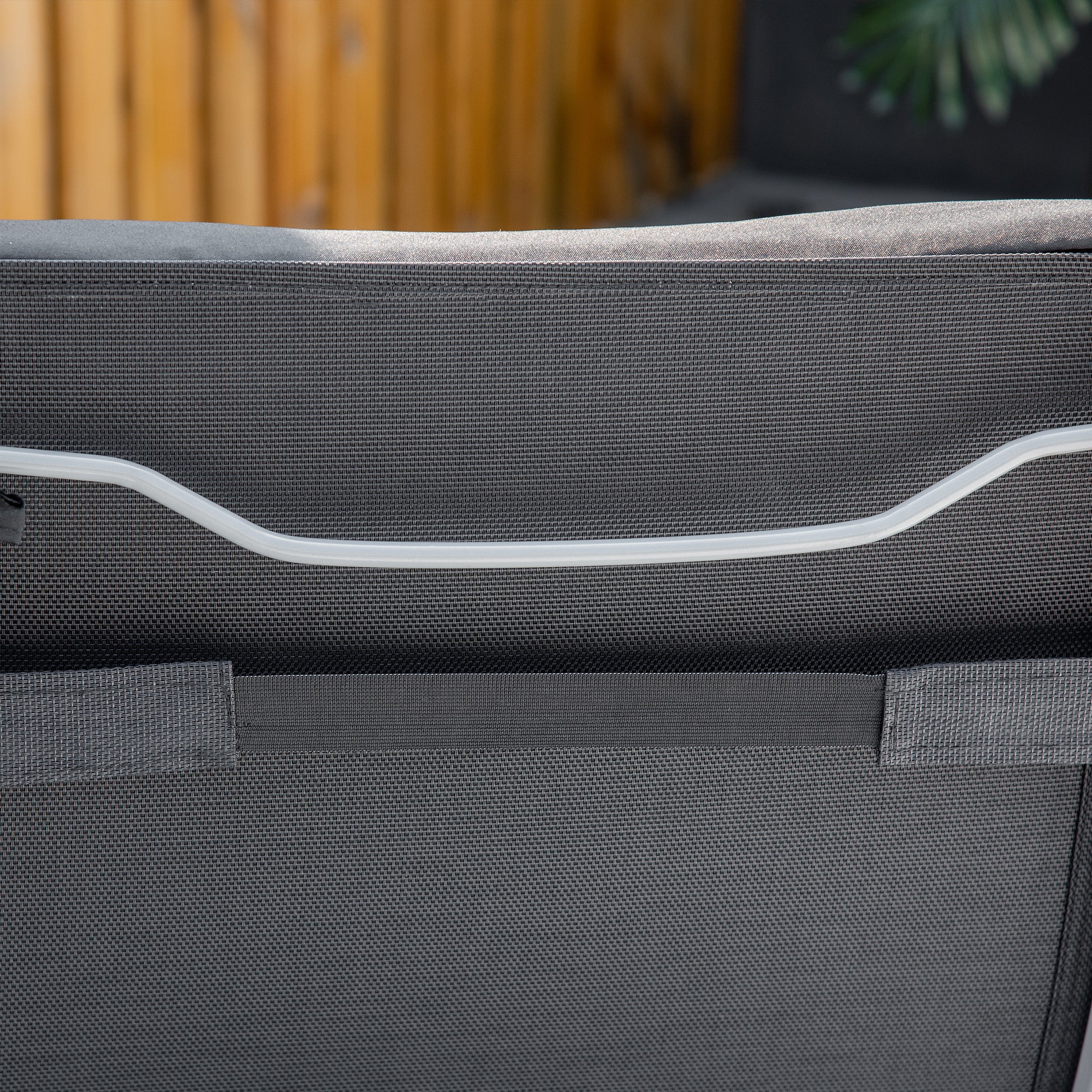 Outsunny Outdoor Folding Chaise Lounge Chair Recliner with Portable Design, Adjustable Backrest, Cushion and Headrest, Black